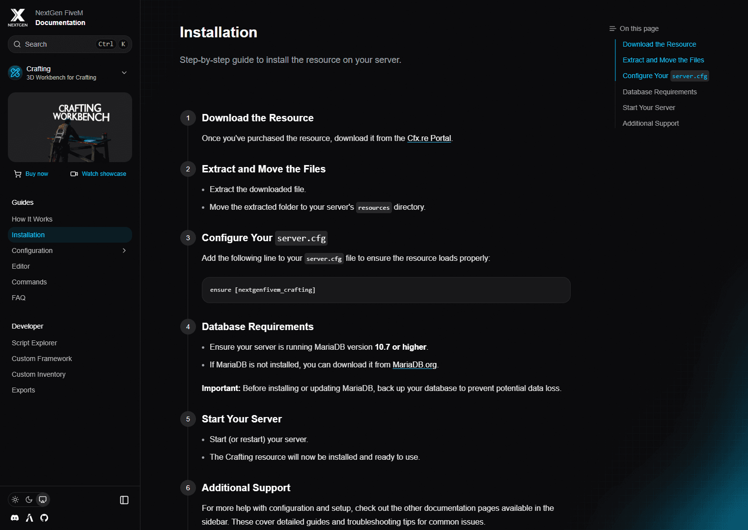 Documentation Interface