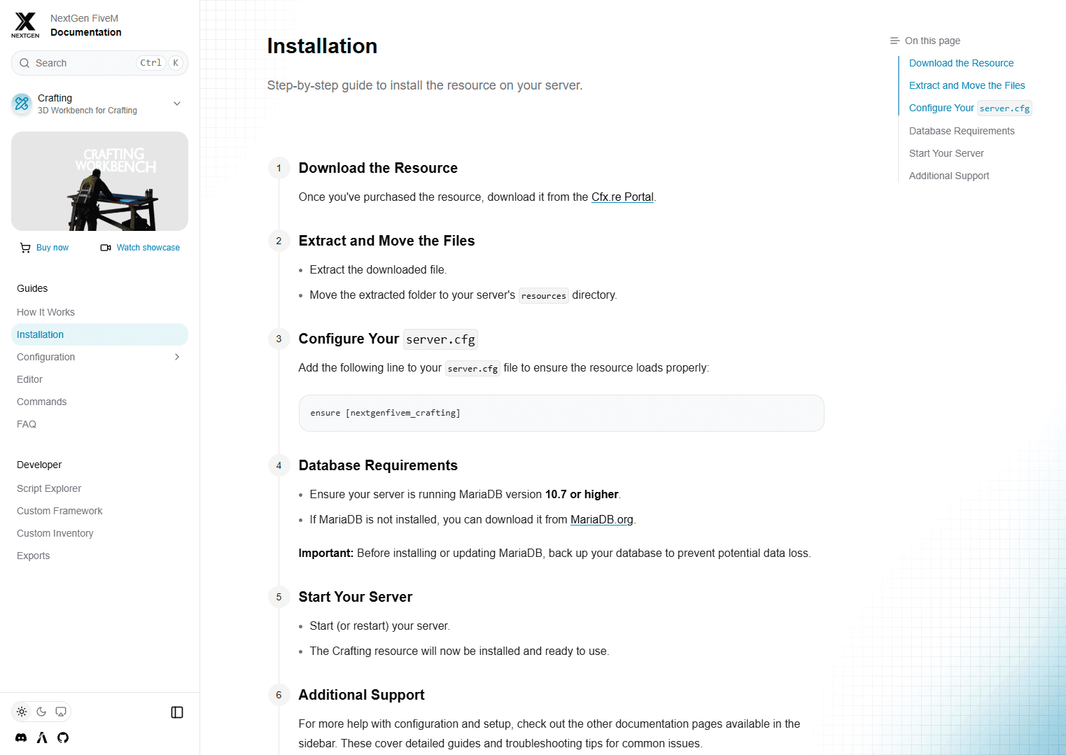 Documentation Interface