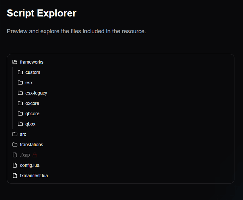 Script Explorer Interface