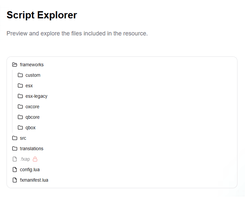 Script Explorer Interface